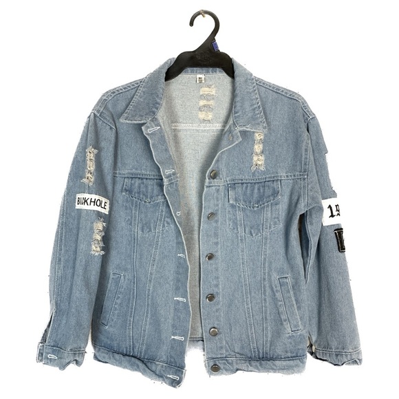Sold - KAWAII NATION BTS K-POP Where Is My Mind Patch Distressed Denim Jacket - Picture 4 of 13